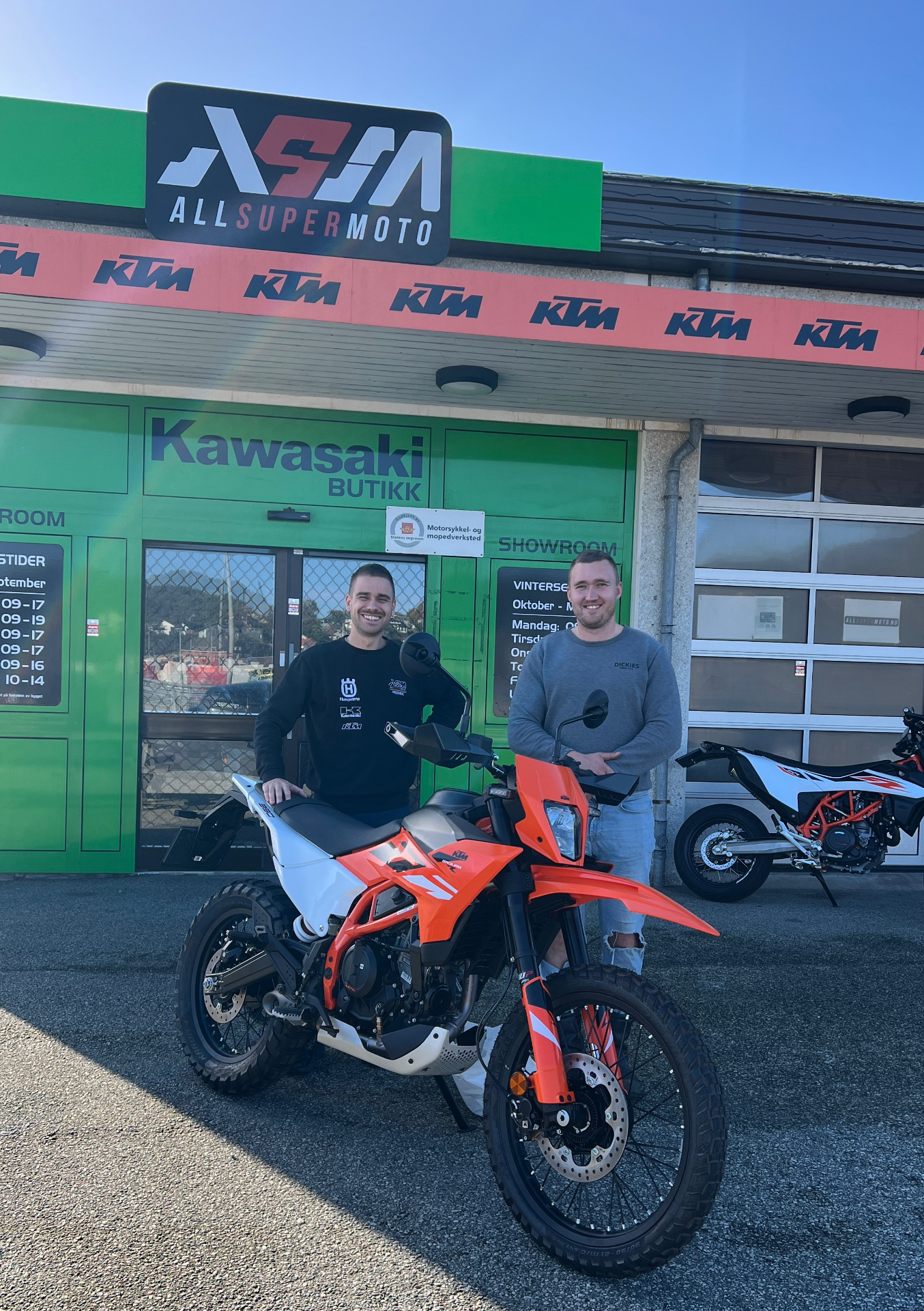 Ole fra Hovsherad med Ny KTM 390 Enduro R